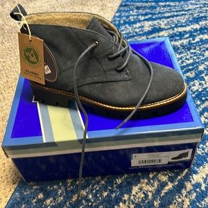 White Mountain slate blue desert boots